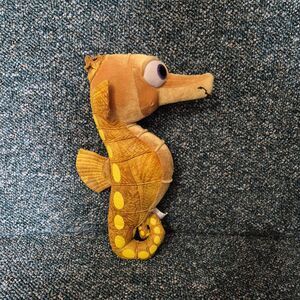 Disney Store Finding Nemo Sheldon Seahorse 16" Plush Pixar Stuffed Animal